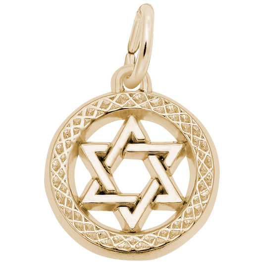 Star of David Diamond-Faceted Disc Charm for Special Occasions 5164
