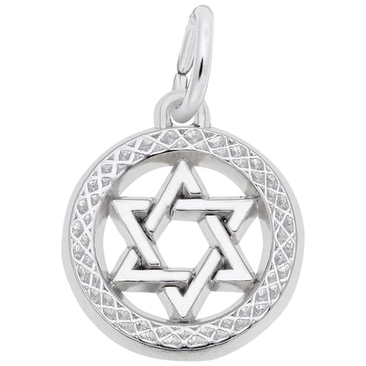 Star of David Diamond-Faceted Disc Charm for Special Occasions 5164