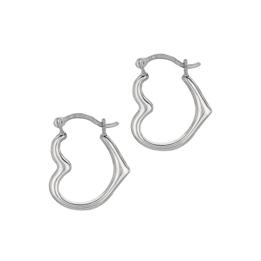 Royal Chain 10K Gold Heart Hoop Earring 515ER