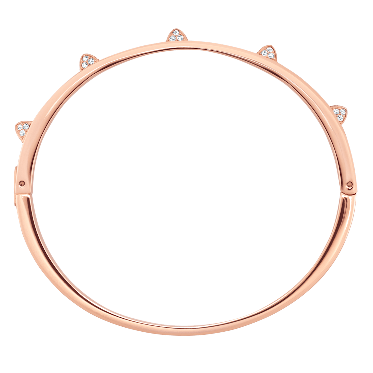 Tactic bangle, White, Rose gold-tone finish