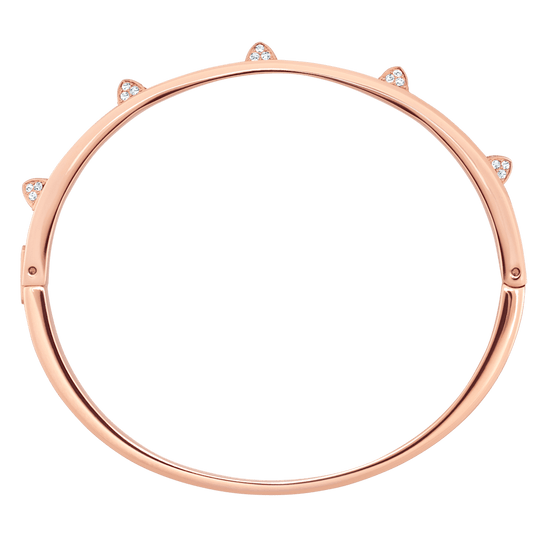 Tactic bangle, White, Rose gold-tone finish