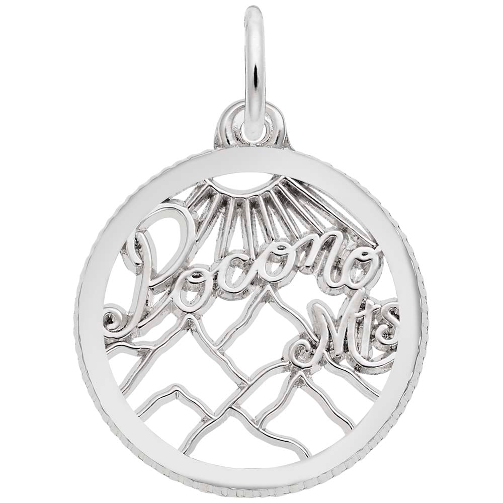 Pocono Mountains Disc Charm - Travel Souvenir Jewelry Gift 5242