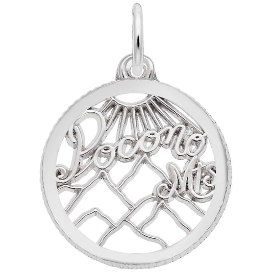 Pocono Mountains Disc Charm - Travel Souvenir Jewelry Gift 5242