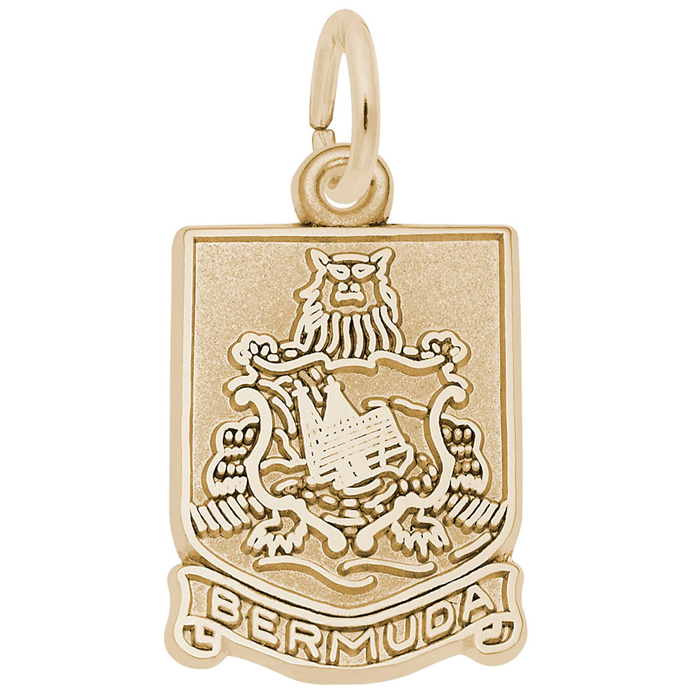 Bermuda Crest Charm - Elegant Travel Jewelry for Island Lovers 5271