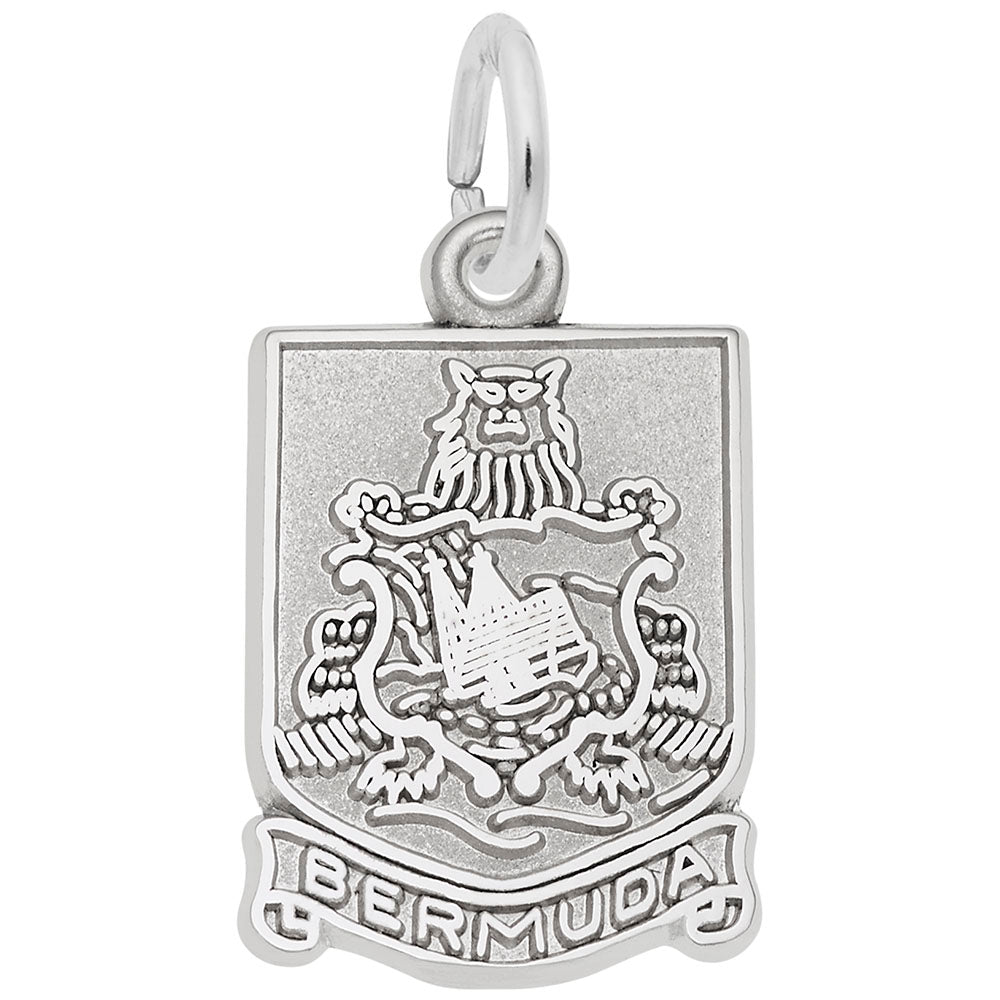 Bermuda Crest Charm - Elegant Travel Jewelry for Island Lovers 5271