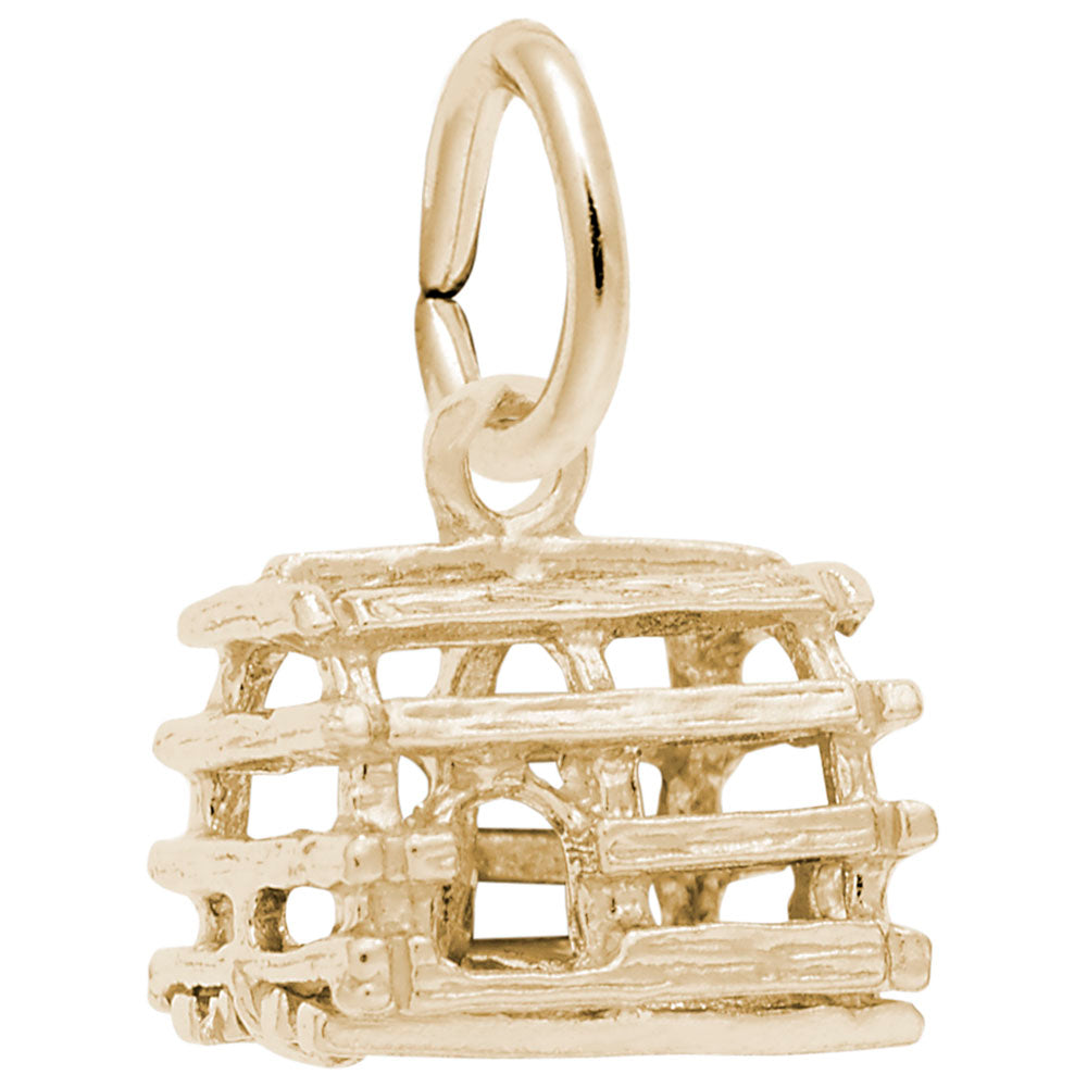 Lobster Trap Accent Charm for Nautical Jewelry & Sea Life Lovers 5298