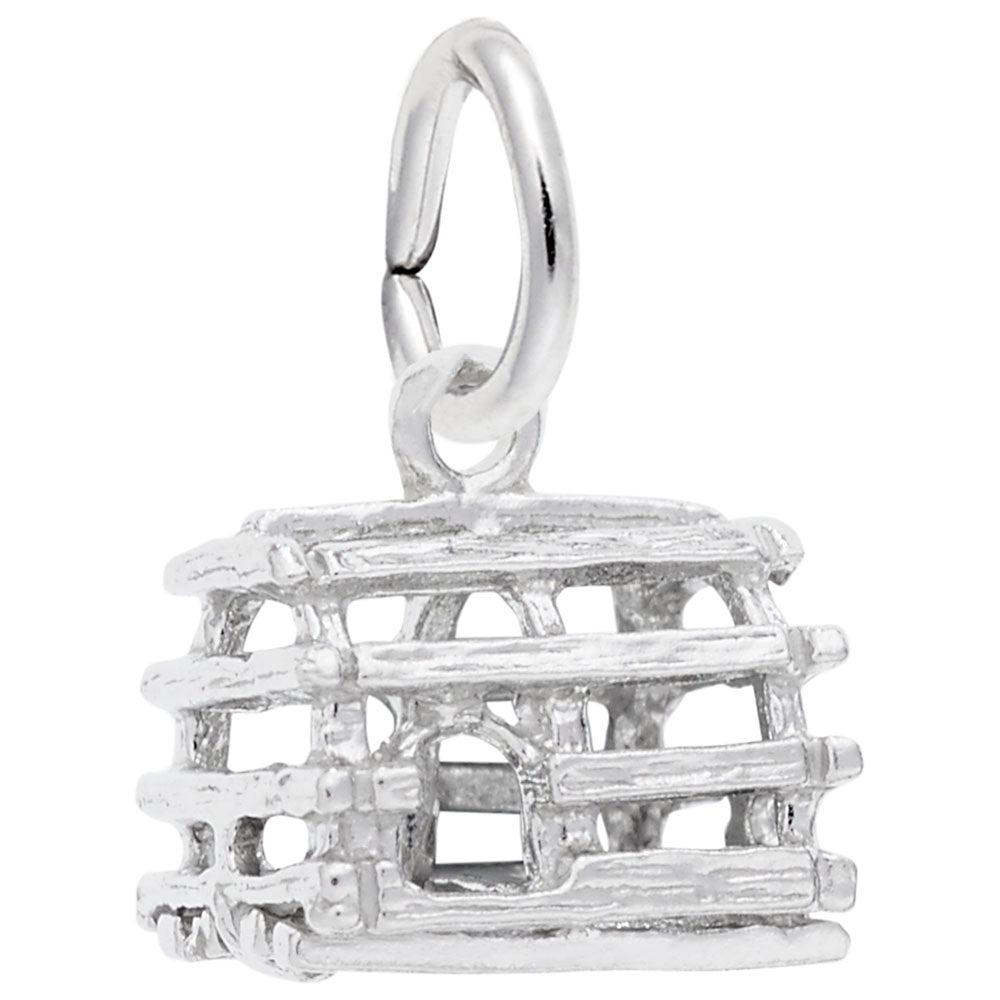 Lobster Trap Accent Charm for Nautical Jewelry & Sea Life Lovers 5298