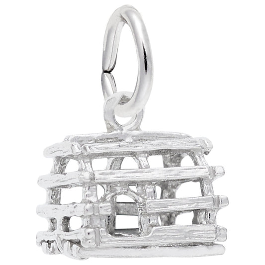 Lobster Trap Accent Charm for Nautical Jewelry & Sea Life Lovers 5298