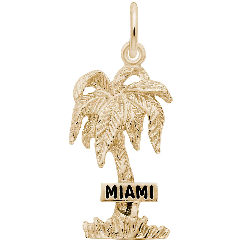 Miami Palm Tree Charm - Nautical Jewelry for Beach Lovers 5300