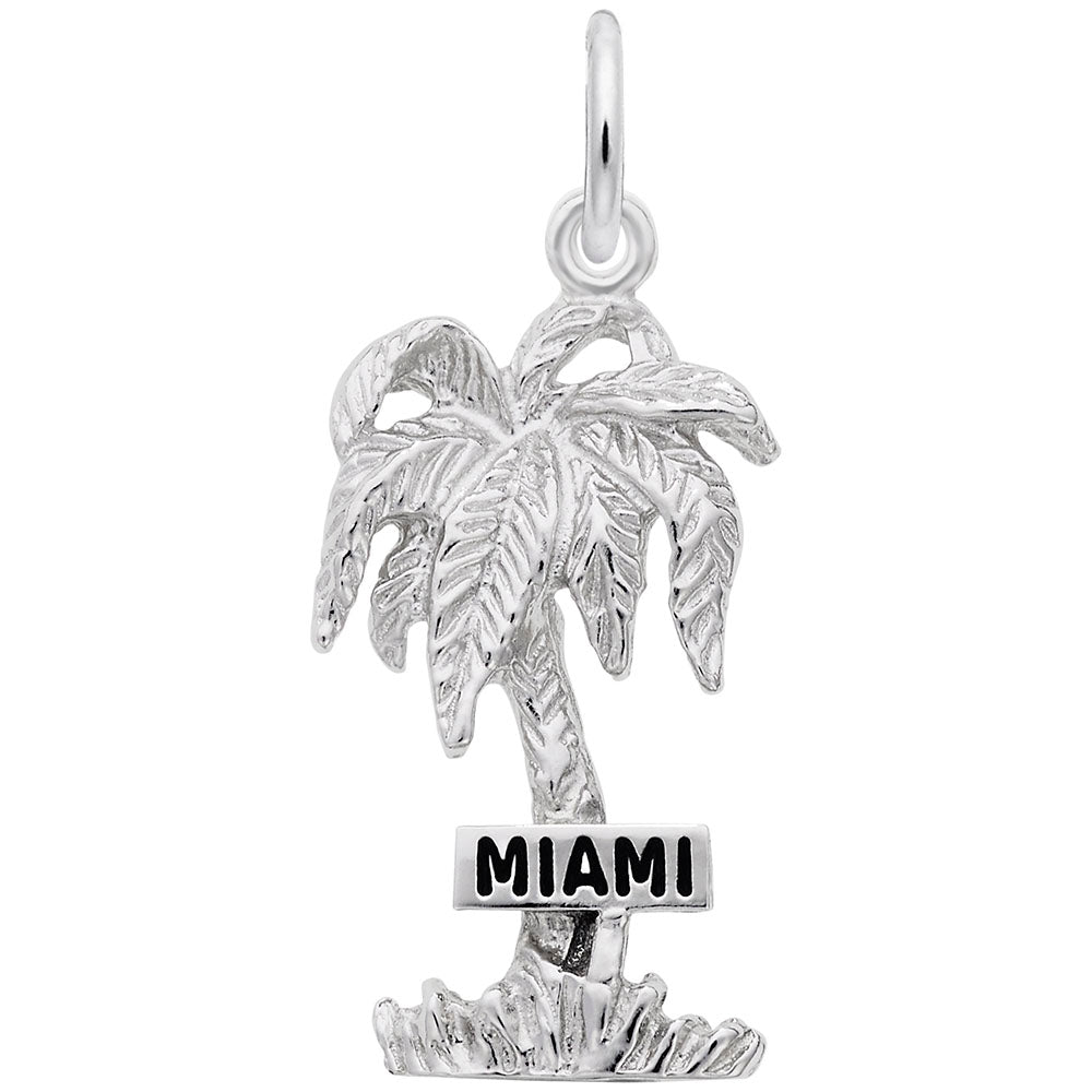 Miami Palm Tree Charm - Nautical Jewelry for Beach Lovers 5300