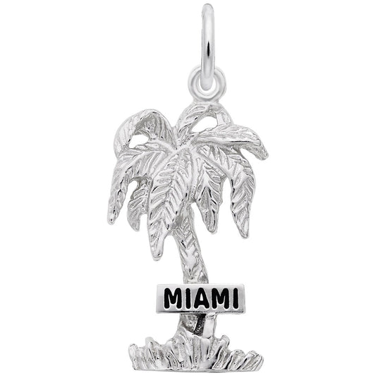 Miami Palm Tree Charm - Nautical Jewelry for Beach Lovers 5300