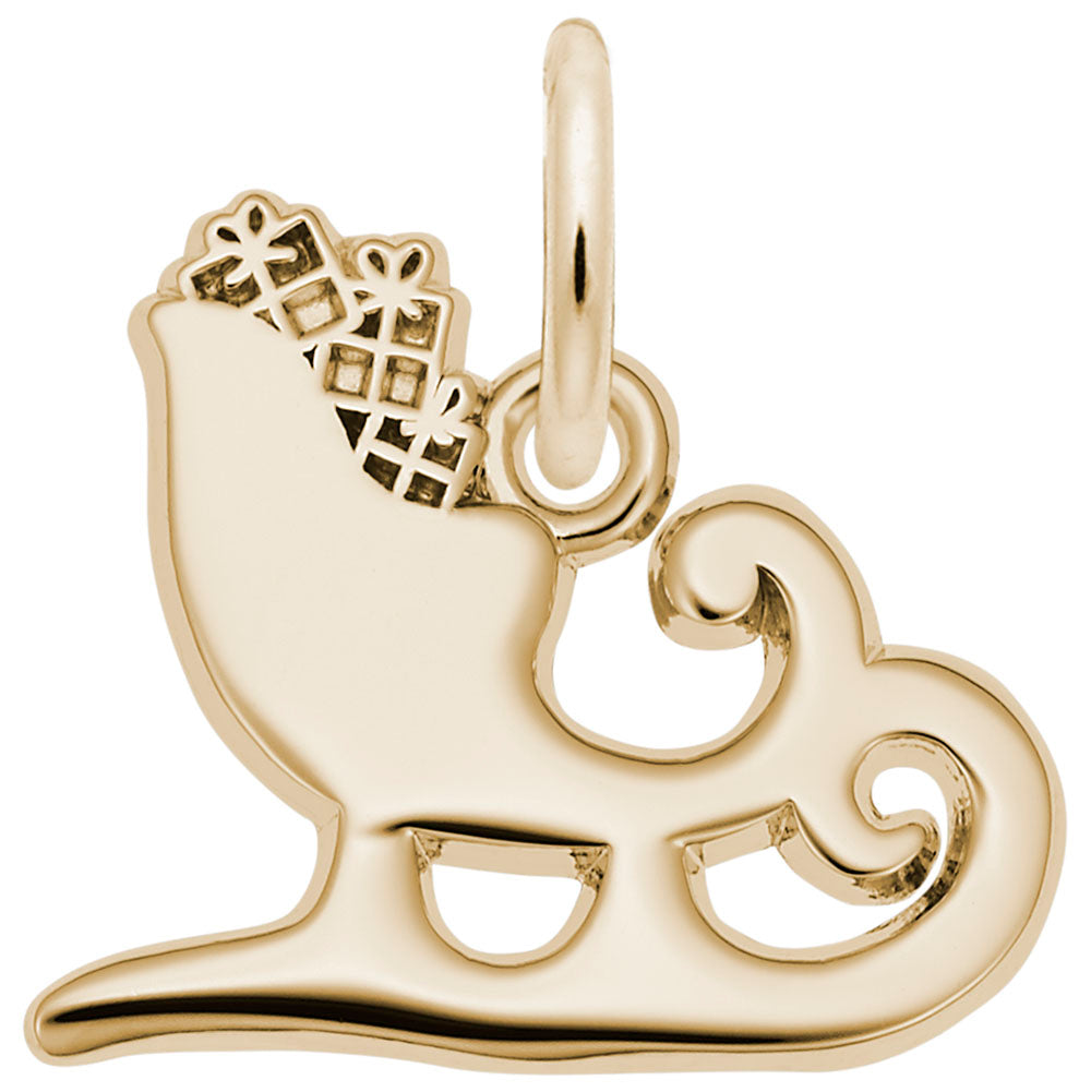 Snow Sleigh Charm for Bracelets - Winter Sports Jewelry Accessory 5302