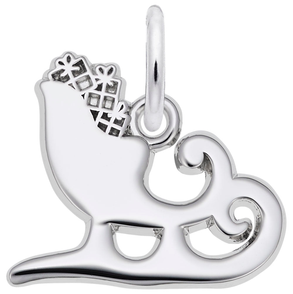 Snow Sleigh Charm for Bracelets - Winter Sports Jewelry Accessory 5302