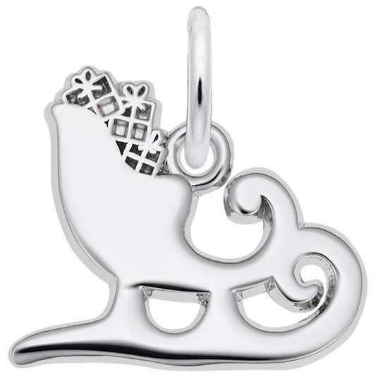 Snow Sleigh Charm for Bracelets - Winter Sports Jewelry Accessory 5302