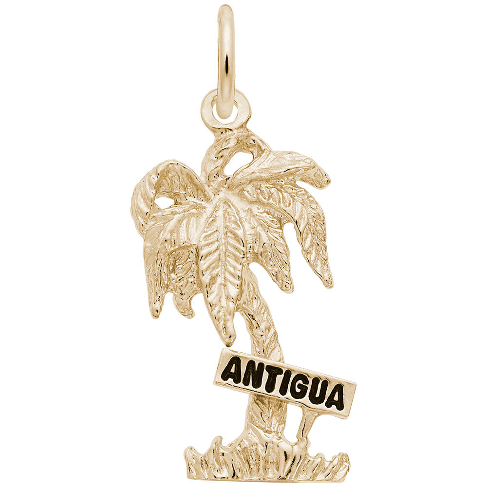 Antigua Palm Tree Charm - Tropical Island Jewelry for Travelers 5329