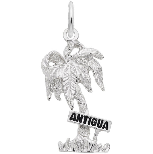 Antigua Palm Tree Charm - Tropical Island Jewelry for Travelers 5329