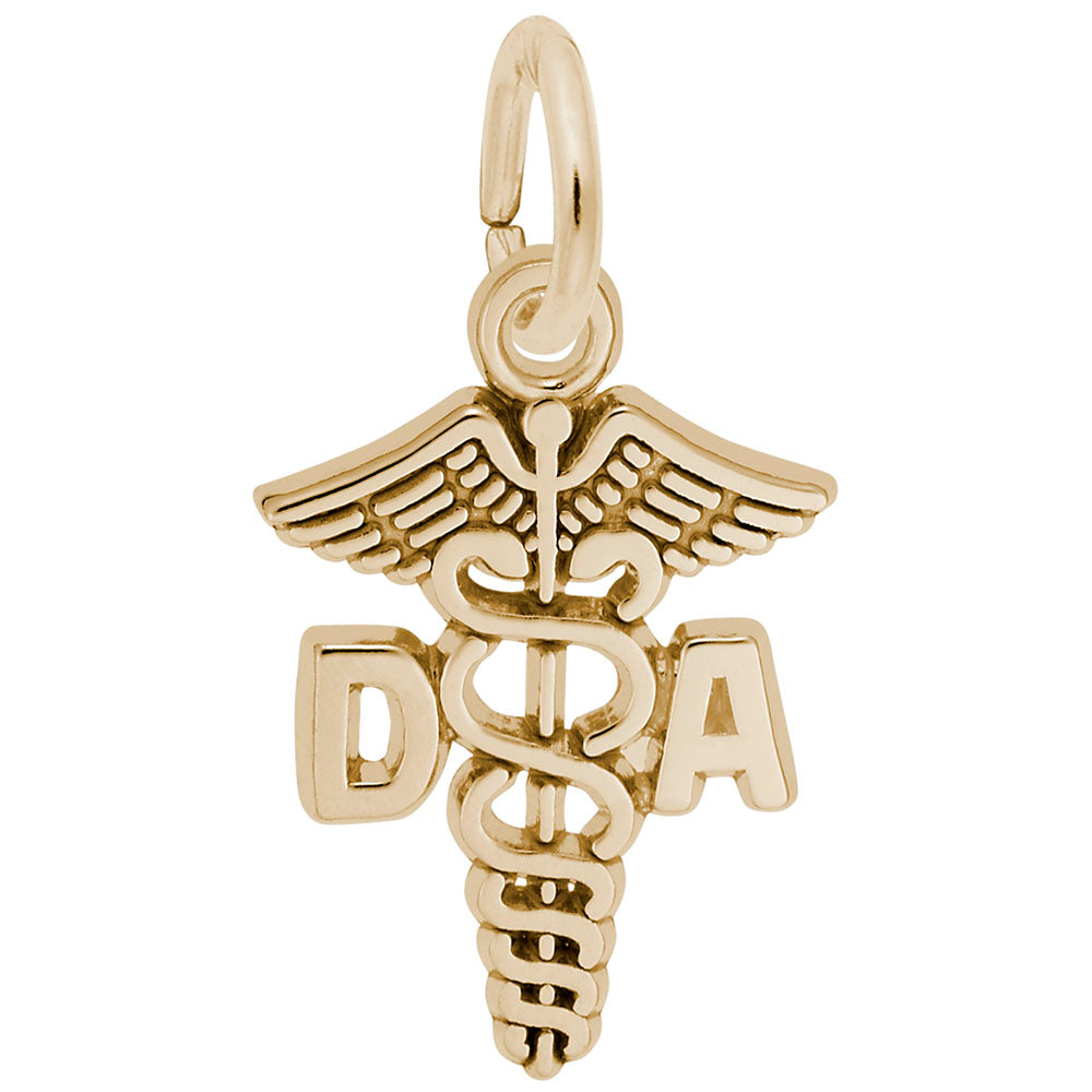 Dental Assistant Caduceus Charm - Perfect Gift for Dental Pros 5330