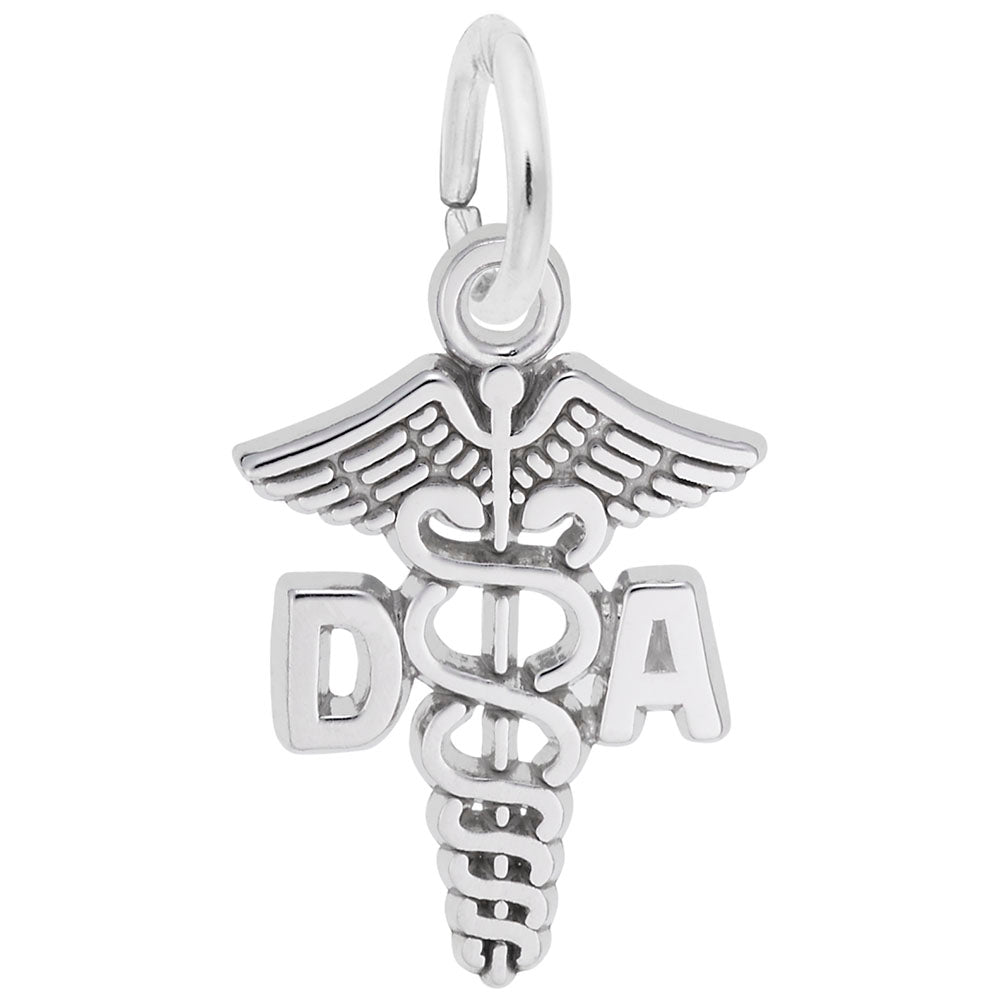 Dental Assistant Caduceus Charm - Perfect Gift for Dental Pros 5330