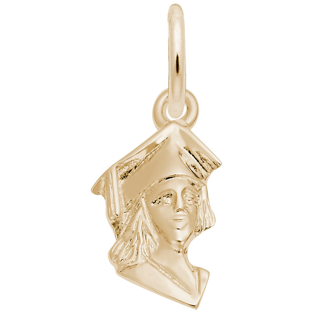 Personalized Female Graduate Head Accent Charm for Awards 5340