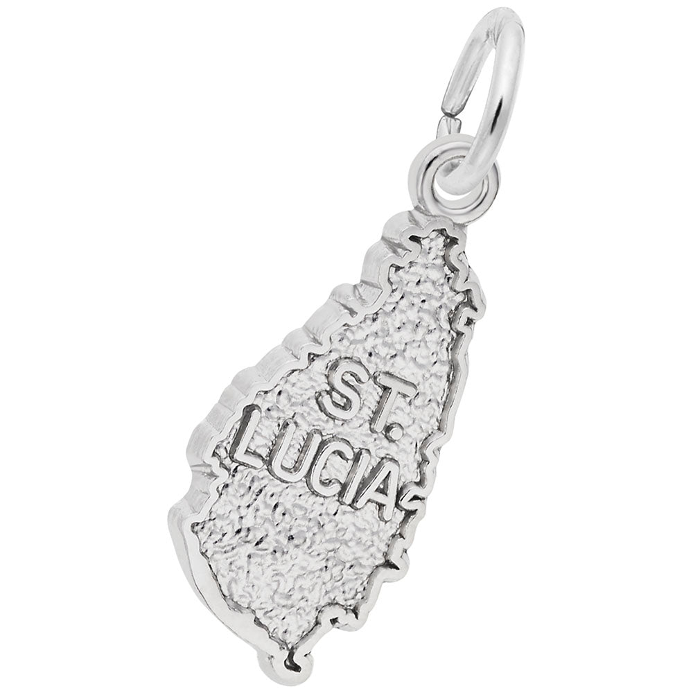 St. Lucia Map Charm - Travel Souvenir Jewelry for Island Lovers 5343