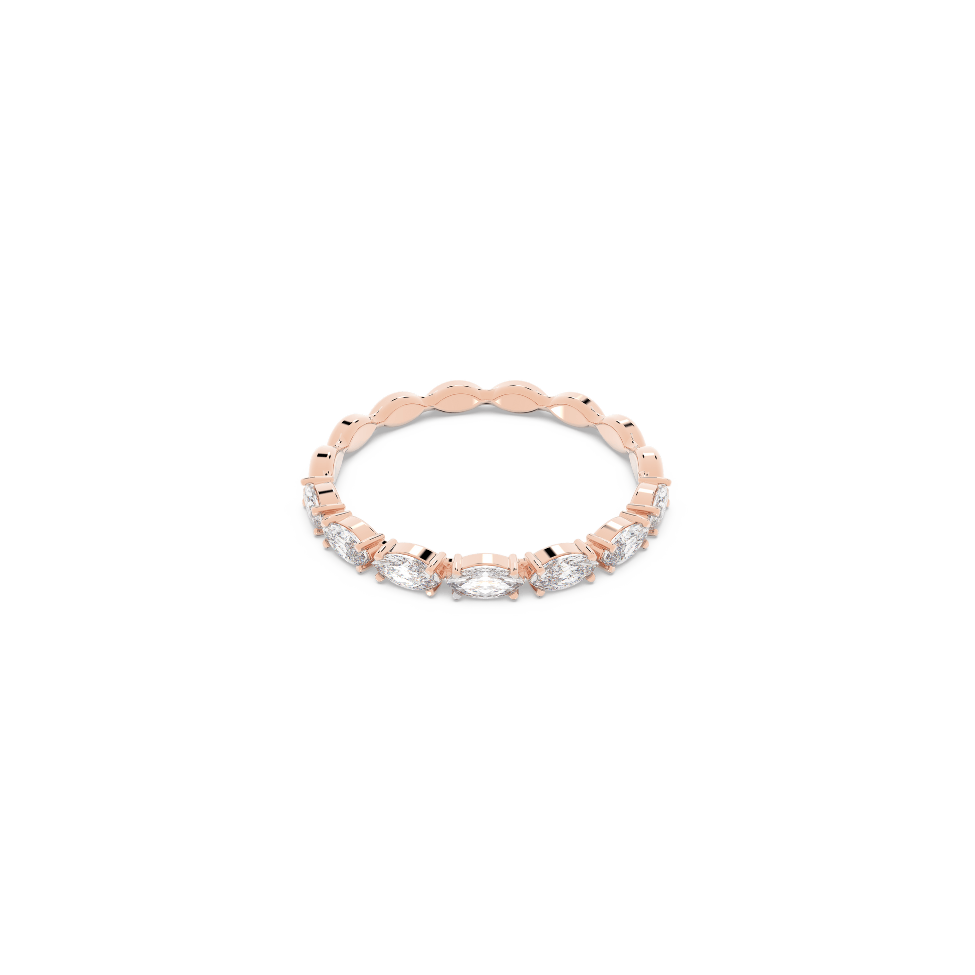 Matrix Vittore ring, Marquise cut, White, 18K rose gold finish