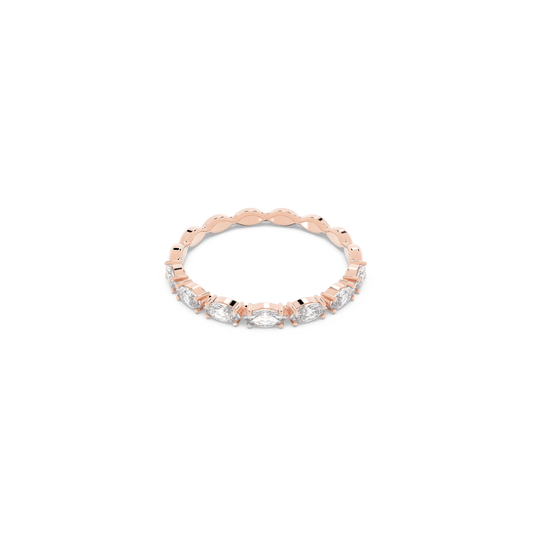 Matrix Vittore ring, Marquise cut, White, 18K rose gold finish