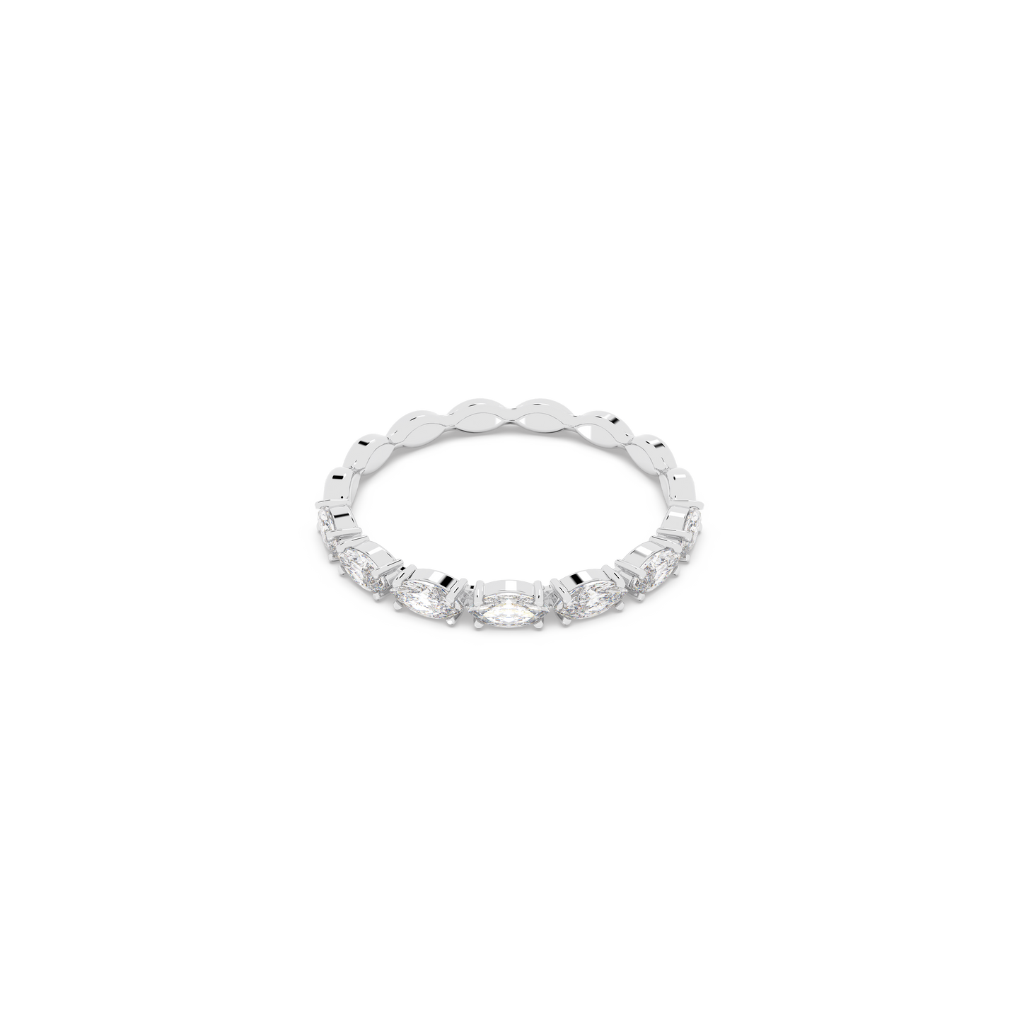 Swarovski Matrix Vittore ring, Marquise cut, White, Rhodium plated