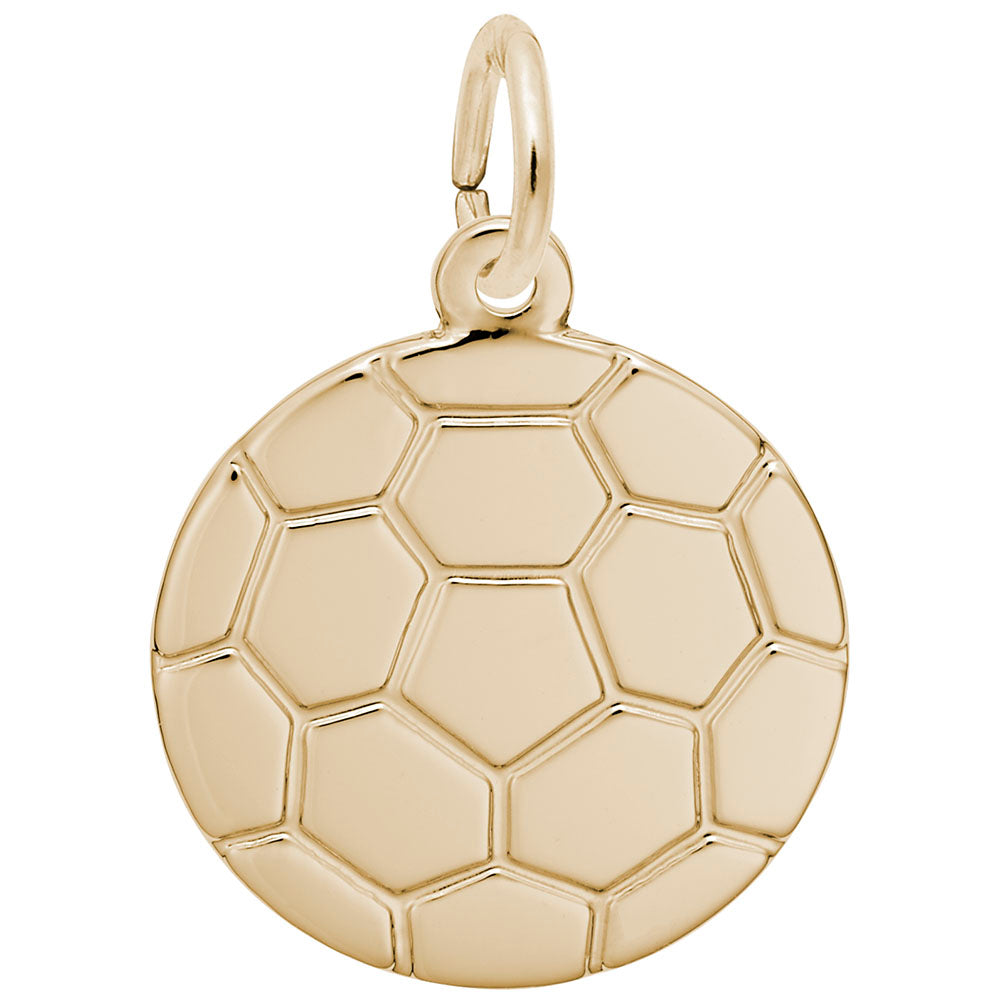 Flat Soccer Ball Charm - Perfect for Sports Jewelry Lovers 5385