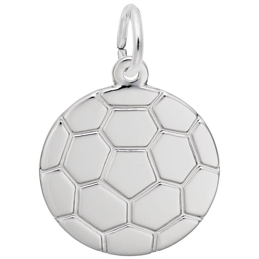 Flat Soccer Ball Charm - Perfect for Sports Jewelry Lovers 5385