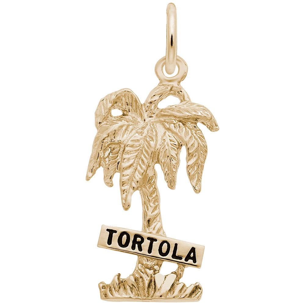 Tortola Palm Tree Charm - Tropical Island Jewelry for Travelers 5393