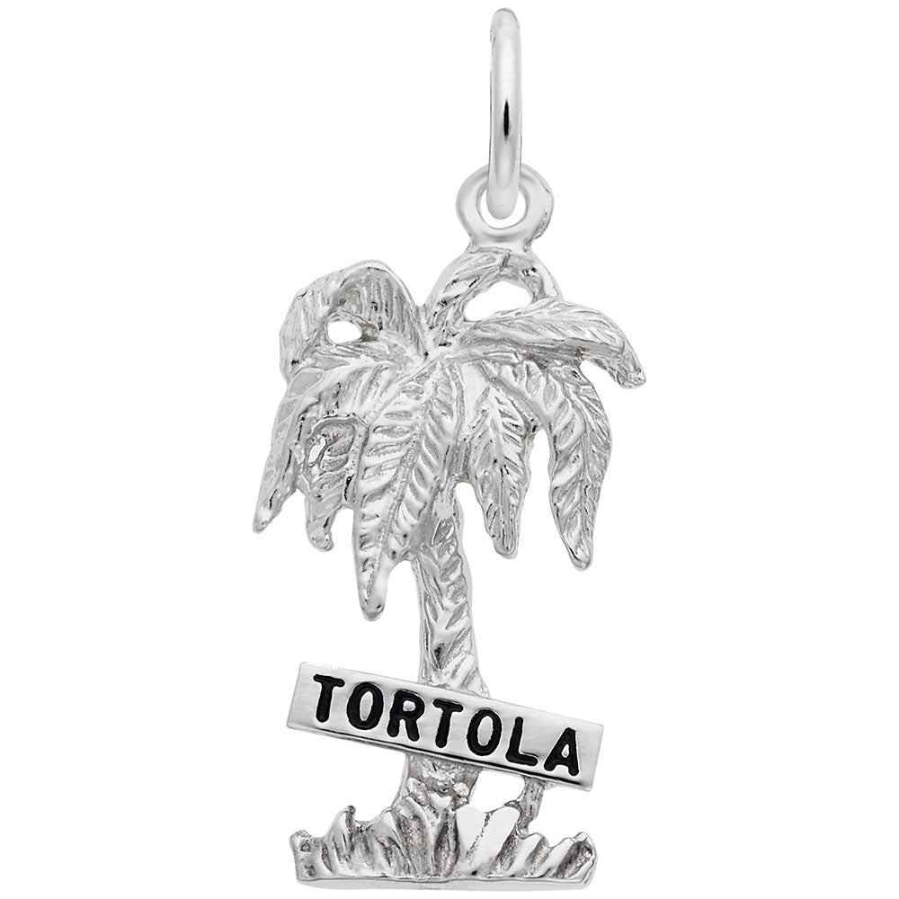 Tortola Palm Tree Charm - Tropical Island Jewelry for Travelers 5393