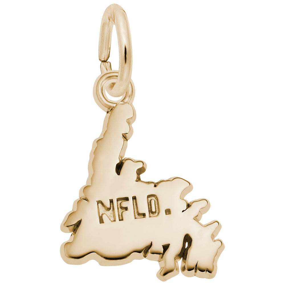 Newfoundland Map Charm - Travel Souvenir Jewelry for Adventurers 5404