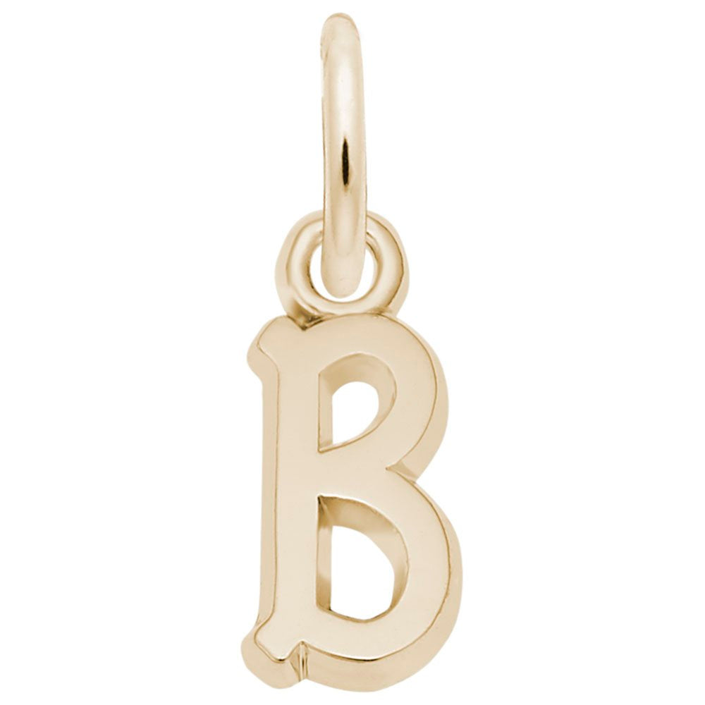 Small Serif Initial 'B' Charm - Elegant Personalized Jewelry 5420-002
