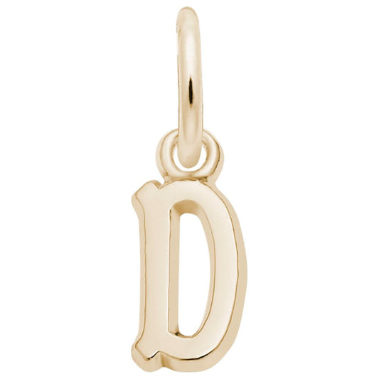 Small Serif Initial D Charm - Elegant Personalized Jewelry 5420-004