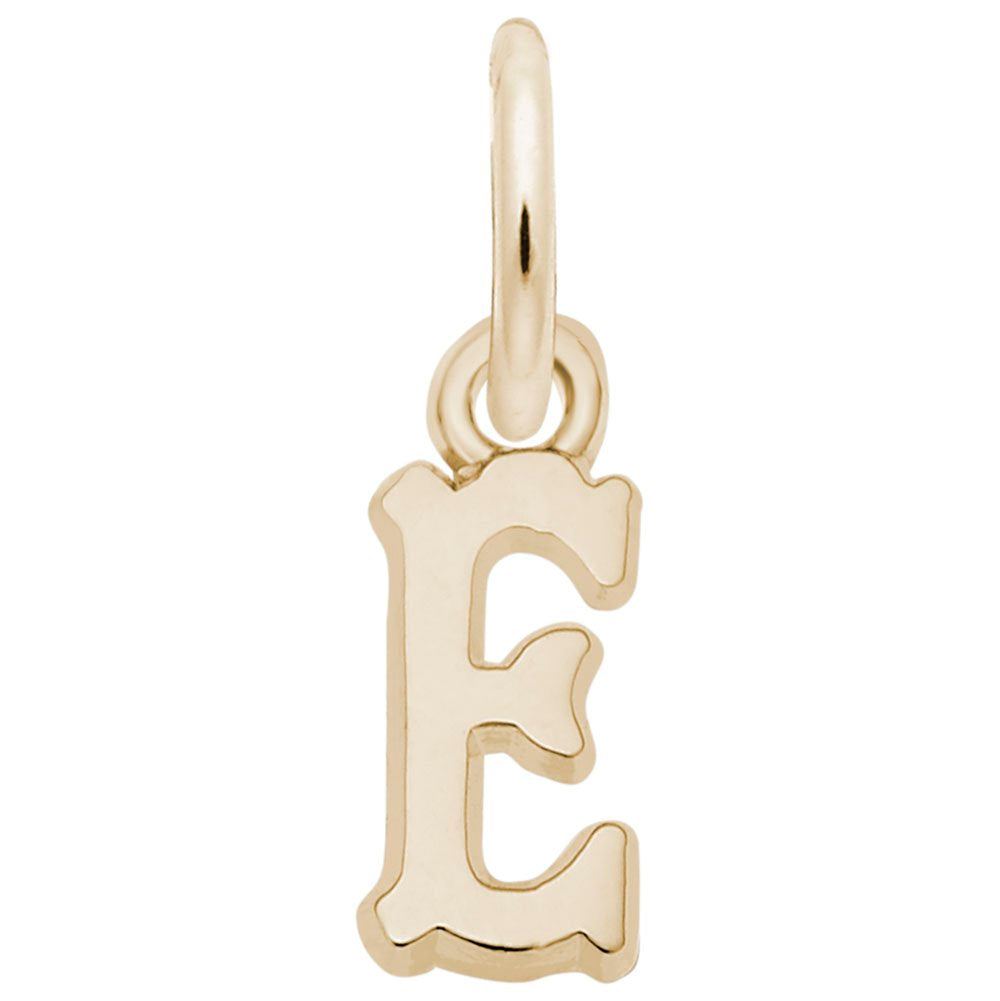 Small Serif Initial E Charm - Elegant Personalized Jewelry Piece 5420-005