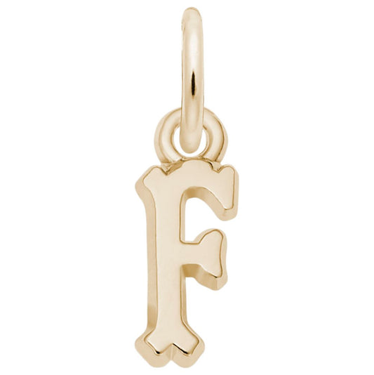 Small Serif Initial F Charm - Elegant Personalized Jewelry 5420-006