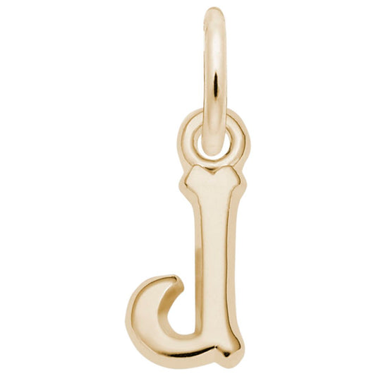 Small Serif Initial 'J' Charm - Elegant Personalized Jewelry 5420-010