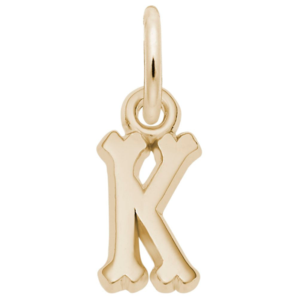 Small Serif Initial K Charm - Elegant Personalized Jewelry Piece 5420-011