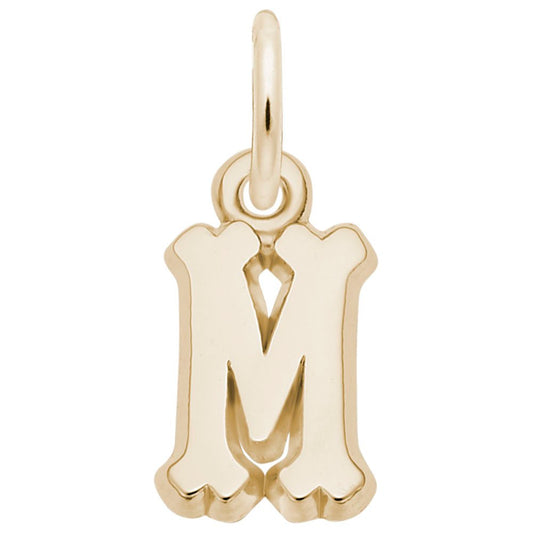 Small Serif Initial 'M' Charm - Elegant Personalized Jewelry 5420-013