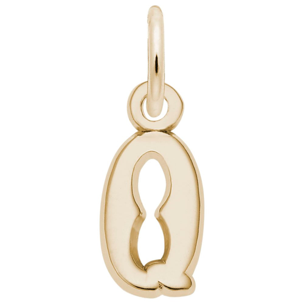 Small Serif Initial Q Charm - Elegant Personalized Jewelry 5420-017