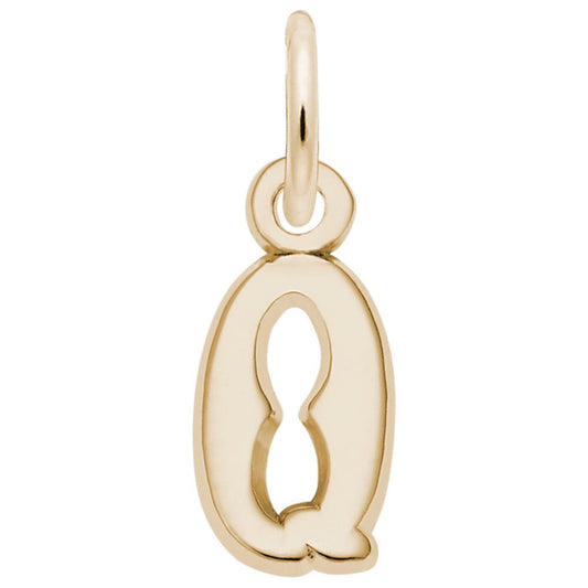 Small Serif Initial Q Charm - Elegant Personalized Jewelry 5420-017