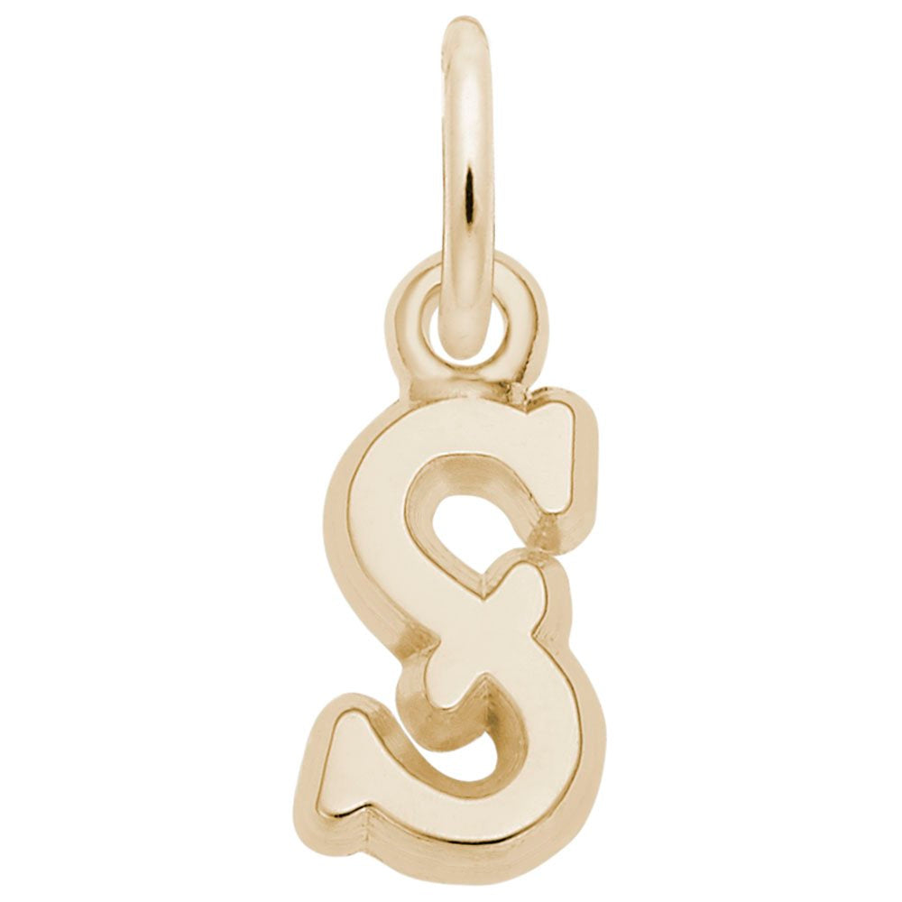 Small Serif Initial 'S' Charm - Elegant Personalized Jewelry 5420-019