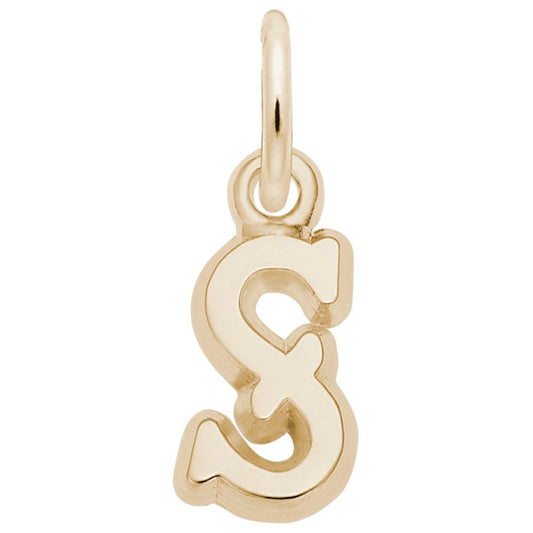 Small Serif Initial 'S' Charm - Elegant Personalized Jewelry 5420-019