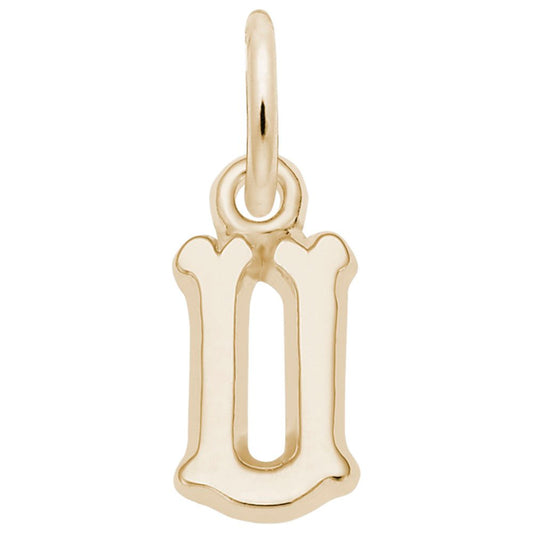 Small Serif Initial U Charm - Elegant Personalized Jewelry Piece 5420-021