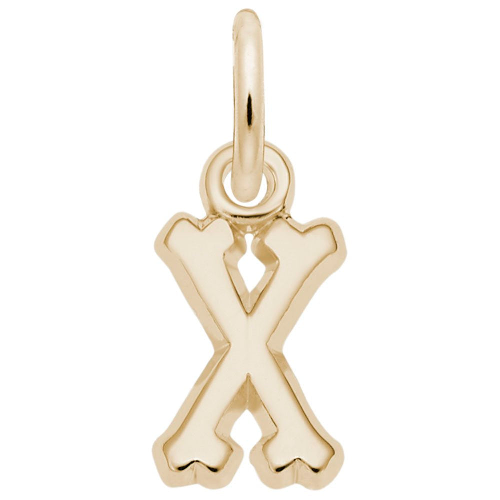 Small Serif Initial X Charm - Elegant Personalized Jewelry 5420-024