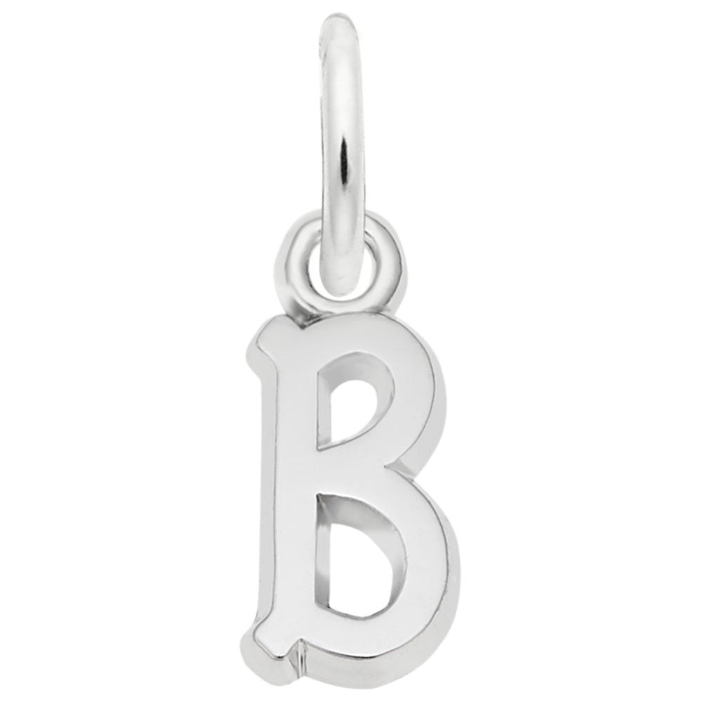 Small Serif Initial 'B' Charm - Elegant Personalized Jewelry 5420-002