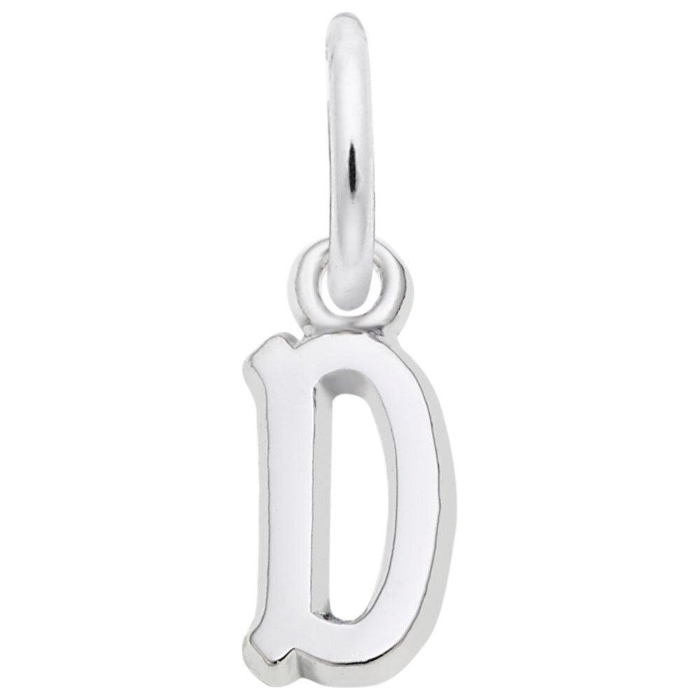 Small Serif Initial D Charm - Elegant Personalized Jewelry 5420-004