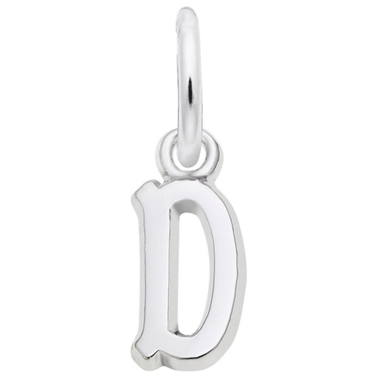 Small Serif Initial D Charm - Elegant Personalized Jewelry 5420-004