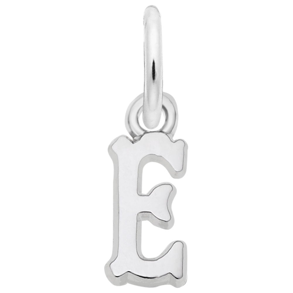 Small Serif Initial E Charm - Elegant Personalized Jewelry Piece 5420-005