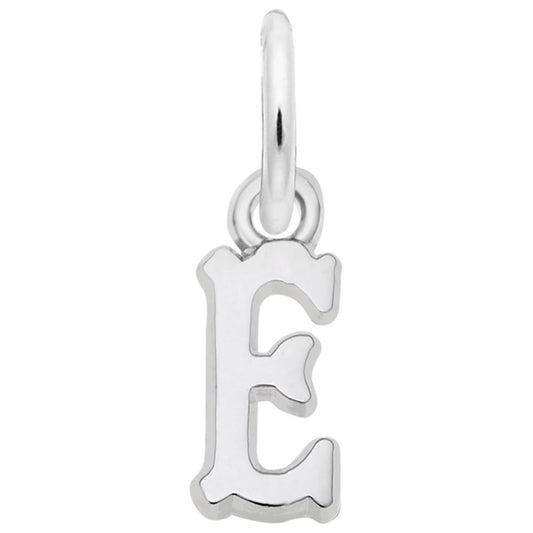 Small Serif Initial E Charm - Elegant Personalized Jewelry Piece 5420-005